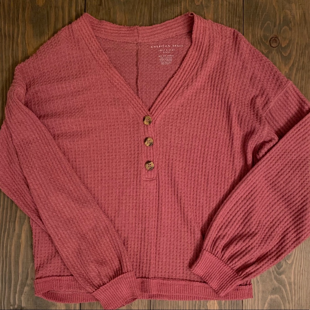 American Eagle Front Button Sweater
